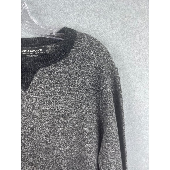 Banana Republic Sweater Mens S Gray Crew Neck Long Sleeve Pullover Filpucci Yarn - Picture 3 of 8